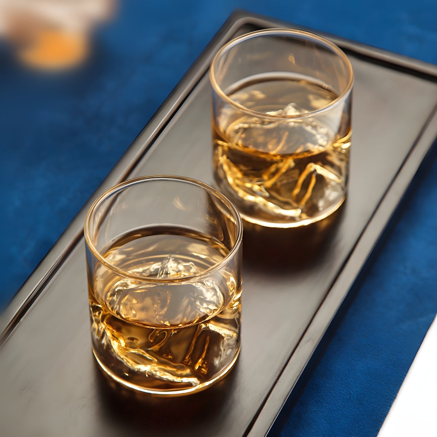 Bicchiere da Whisky – 'Monte Fuji' - Scatola in legno