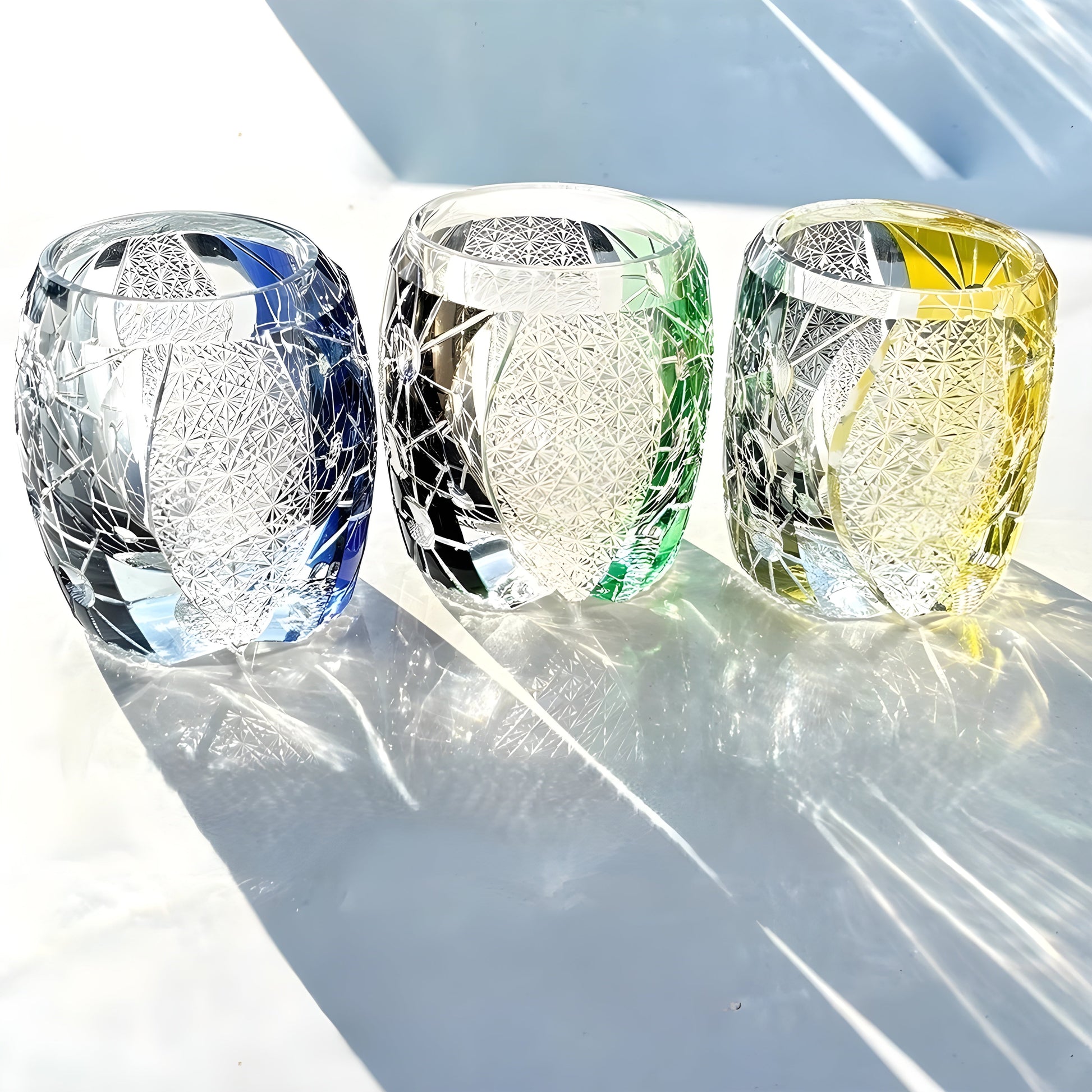 Bicchiere Edo Kiriko – ‘Venere’ (Oro/Nero) – Scatola in legno GuerraHome