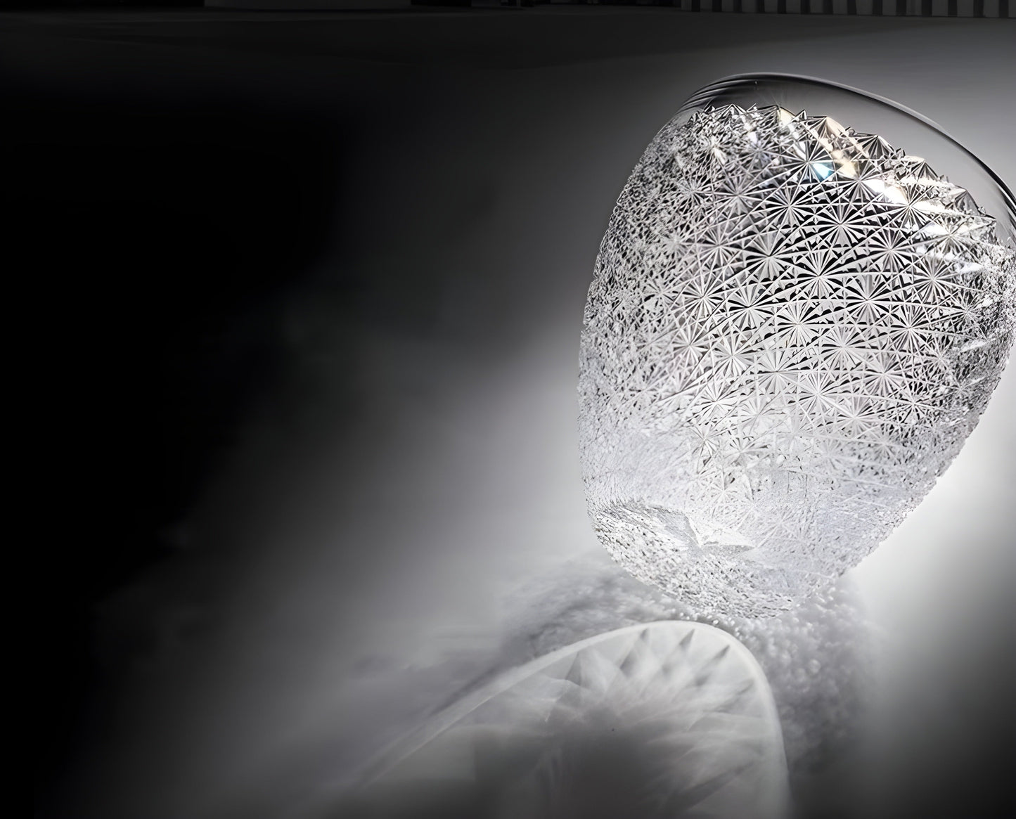 Bicchiere Edo Kiriko – ‘Via Lattea’ – Scatola in legno GuerraHome