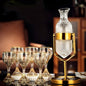 Set Decanter con Calici – “Pendolo Oro” – Design Moderno GuerraHome