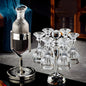 Set Decanter con Calici – “Pendolo Argento” – Design Moderno in Cristallo< GuerraHome