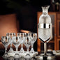 Set Decanter con Calici – “Pendolo Argento” – Design Moderno in Cristallo< GuerraHome