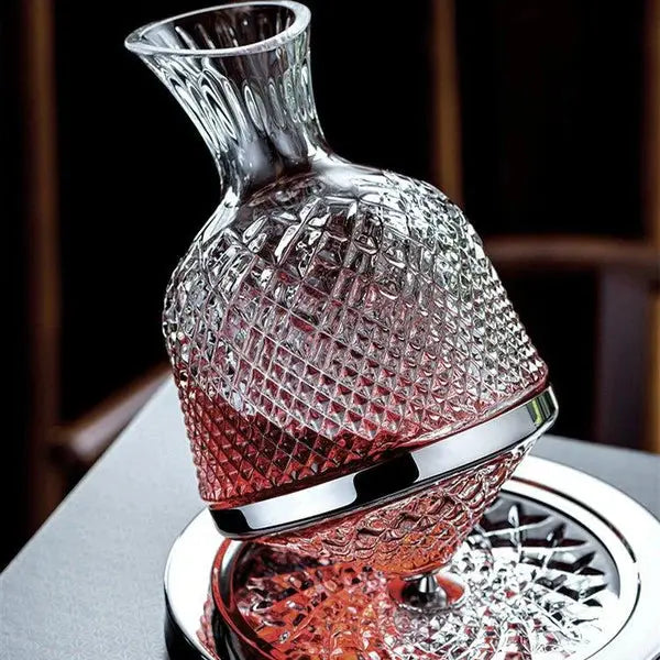 Decanter Vino "Crystal" rotante 360° GuerraHome