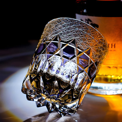 Bicchiere Edo Kiriko – ‘Fluorite Viola’ – Scatola in legno GuerraHome