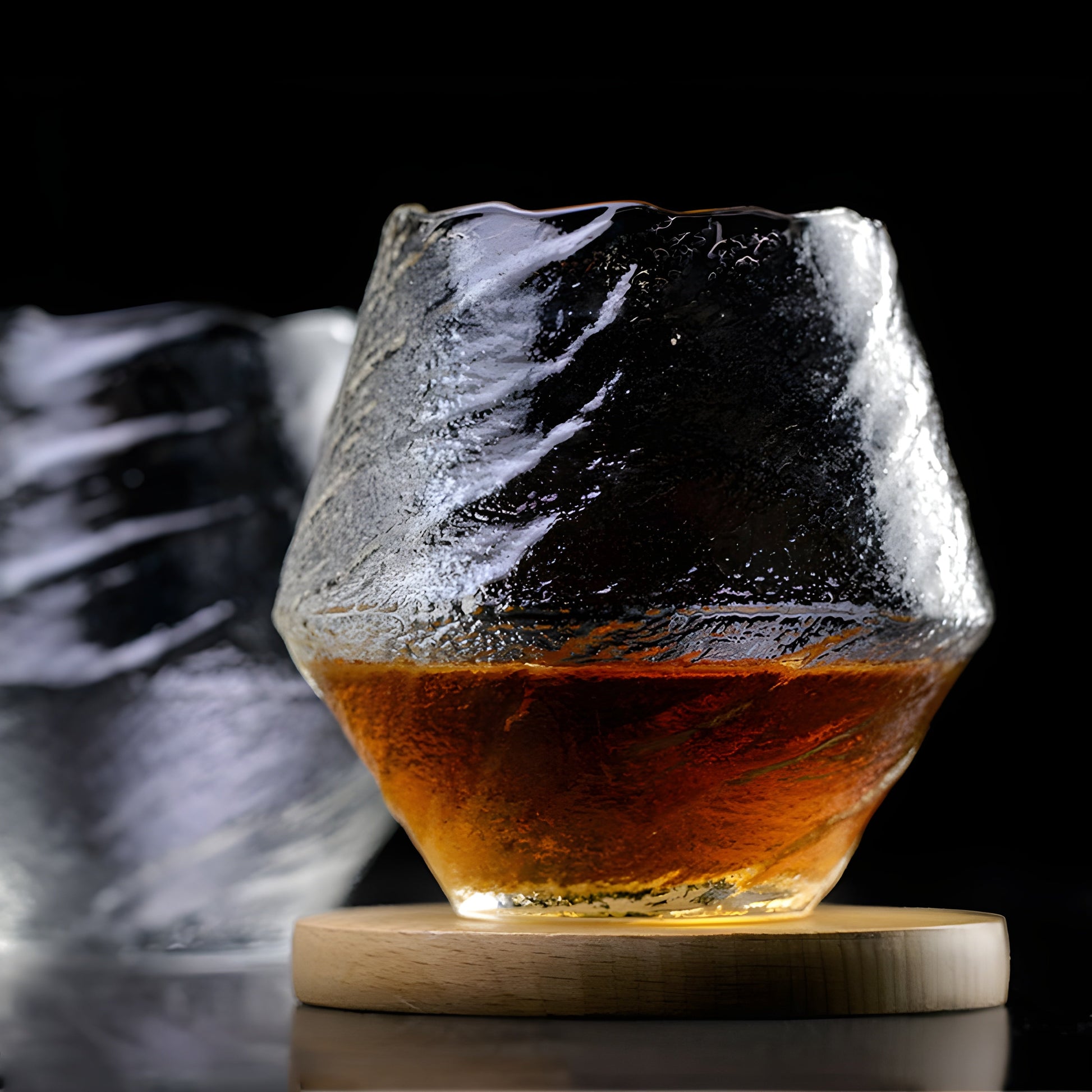 Bicchiere Edo Kiriko – ‘Snowfall’ (Cristallo trasparente) – Scatola in legno GuerraHome