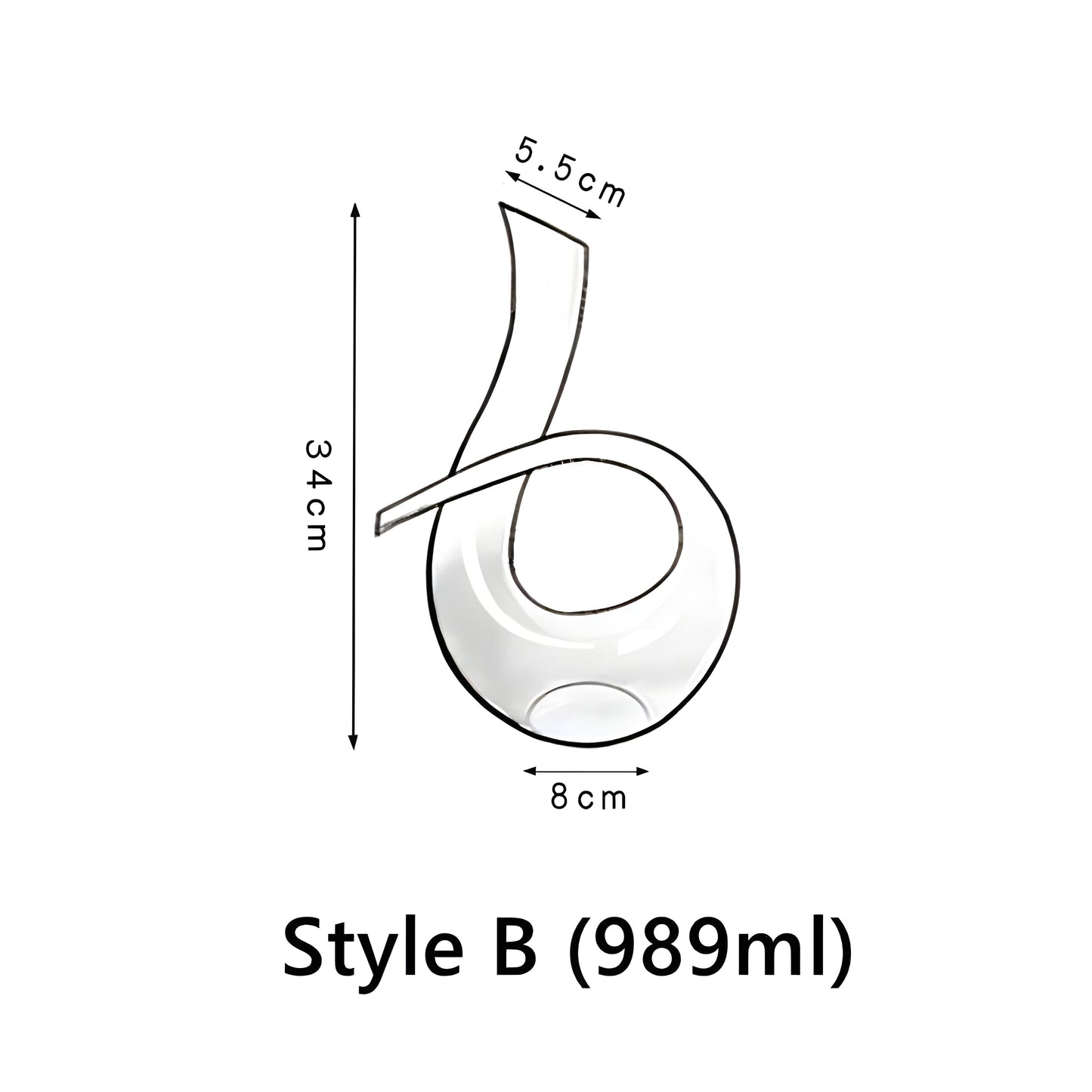 Decanter 'Astratto' in Vetro GuerraHome
