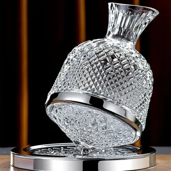 Decanter Vino "Crystal" rotante 360° GuerraHome