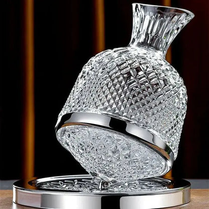 Decanter Vino "Crystal" rotante 360° GuerraHome