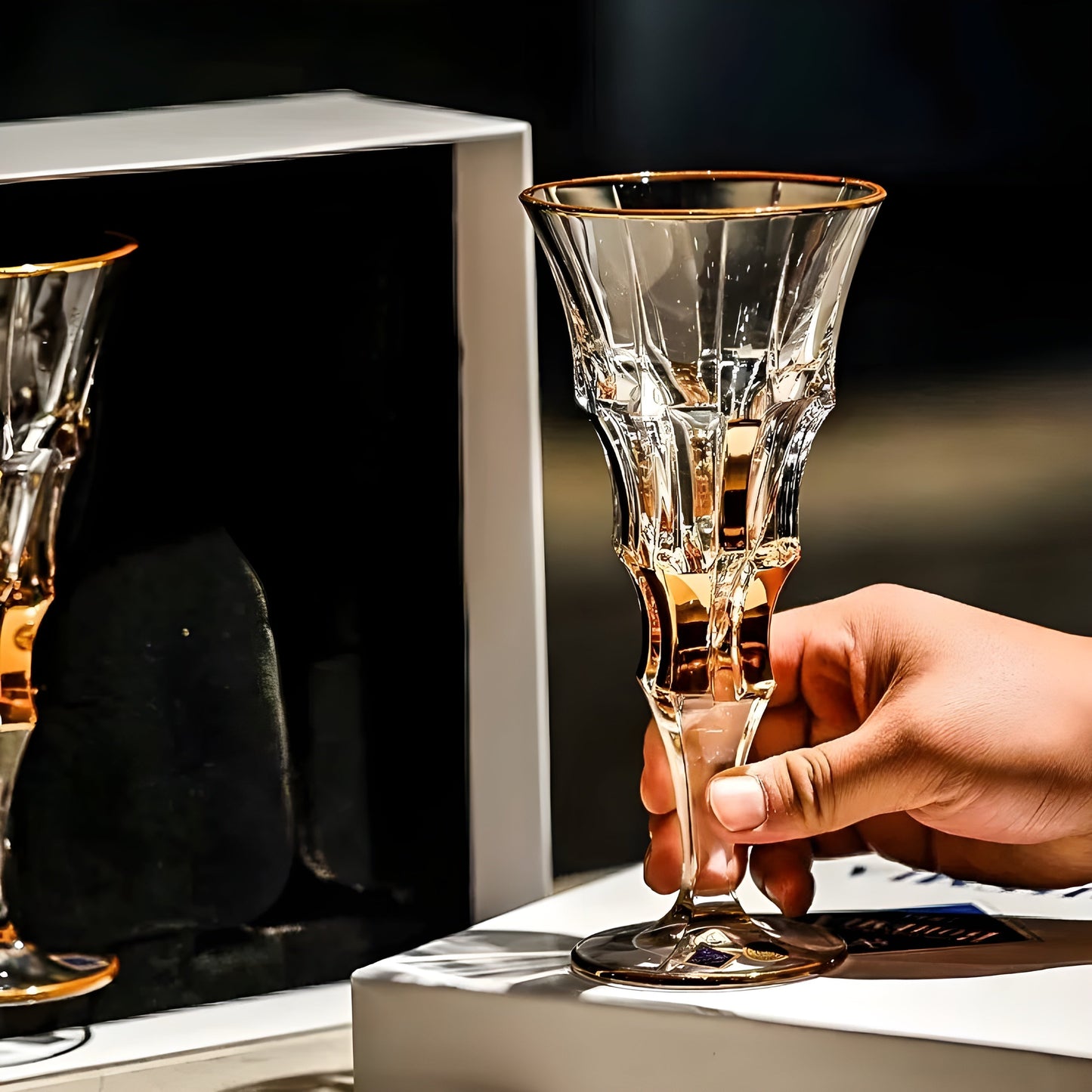 Set di Calici con Decanter 'Royal' in Cristallo Bohemia GuerraHome