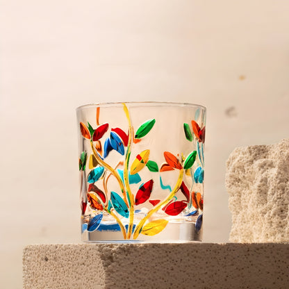 Bicchiere in Cristallo ‘Foglie Policrome’ – Collezione Murano | Design Ispirato a Zecchin GuerraHome