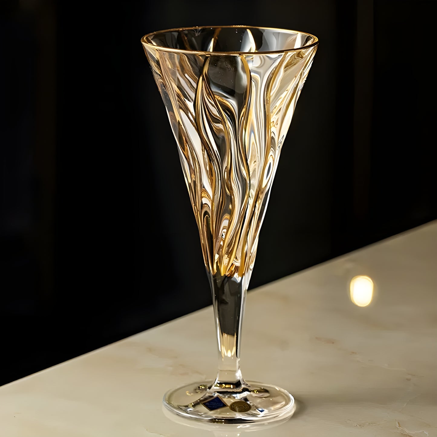 Set Calici e Decanter in Cristallo Bohemia – Modello Vortice Reale