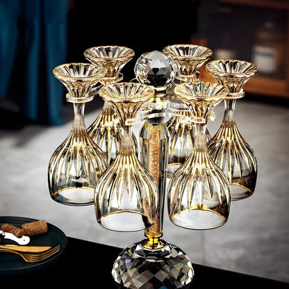 Set Decanter con Calici – “Pendolo Oro” – Design Moderno GuerraHome