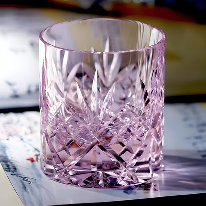 Bicchiere Edo Kiriko – Fiori Classici (Multicolor)– Scatola in legno GuerraHome