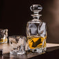 Irregular Art Design Wine Bottle Whisky Decanter Brandy Liquor XO Dispenser Light Luxury Crystal Glass Whiskey Divider Cup Set GuerraHome