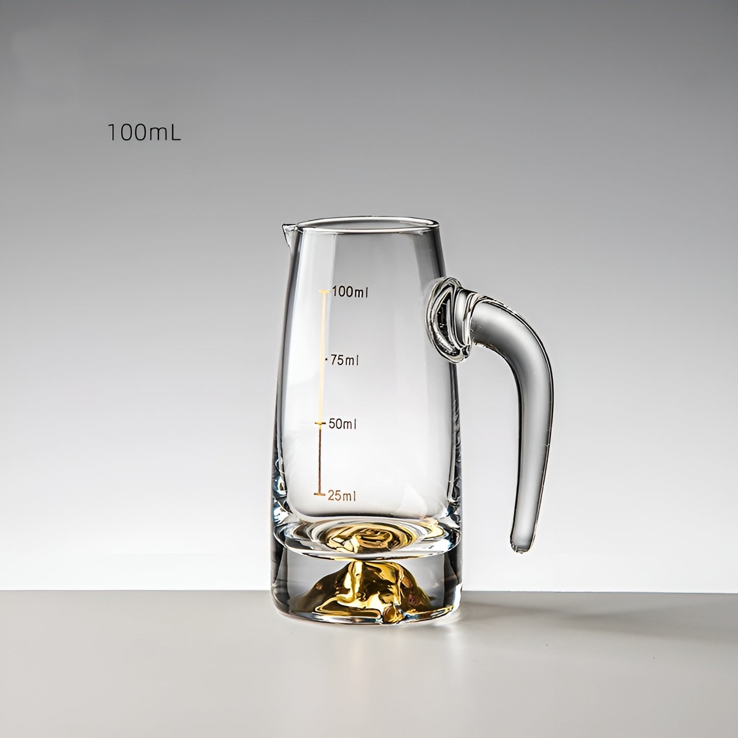 Bicchieri da Shot in Cristallo – Modello Montagna (Versione Trasparente o Oro) con Decanter