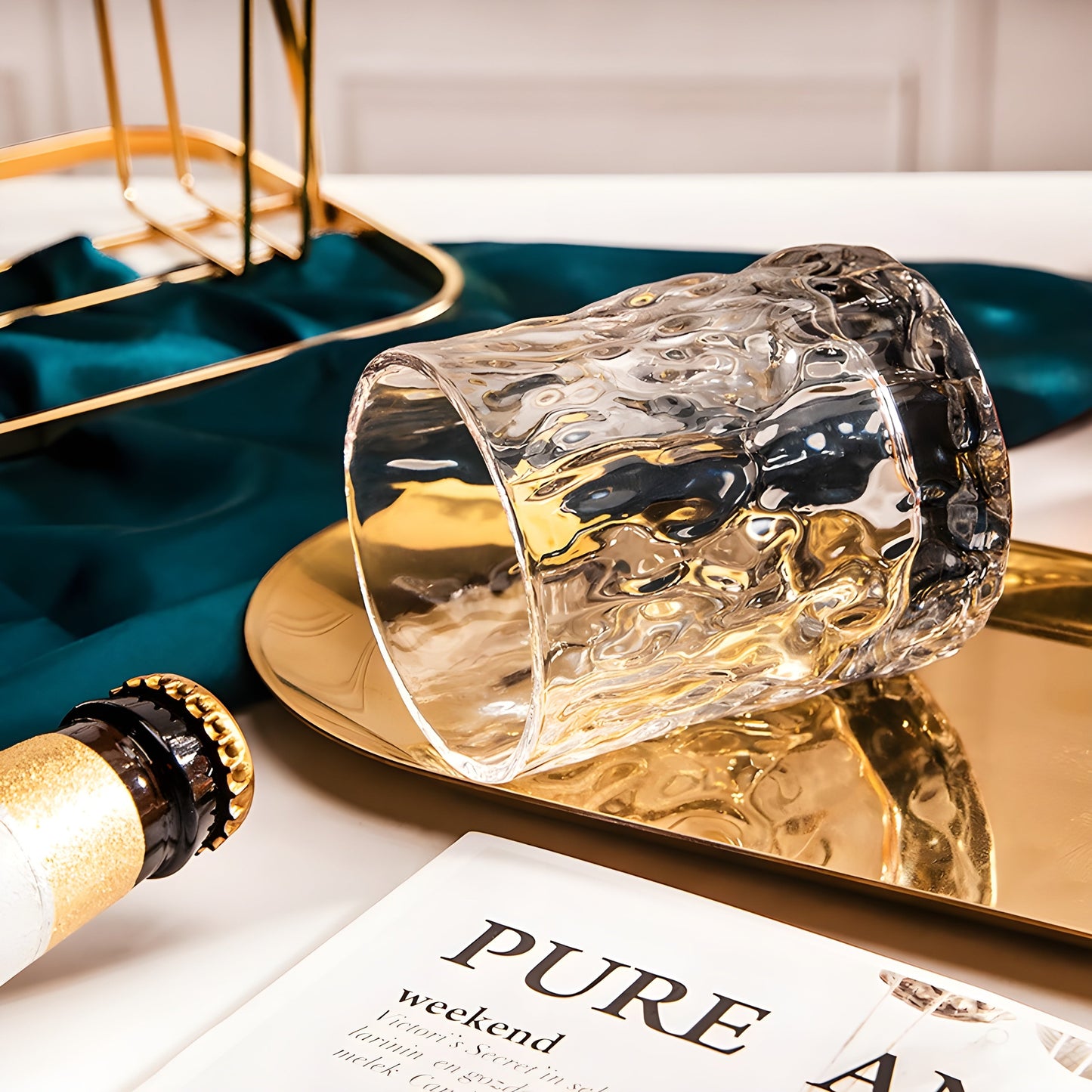 Japanese EDO First Snow Old Fashioned Glass Whiskey Cup Wood Gift Box Whisky Thick Crystal Hammer Heavy Wine Tumbler Beer Mug GuerraHome