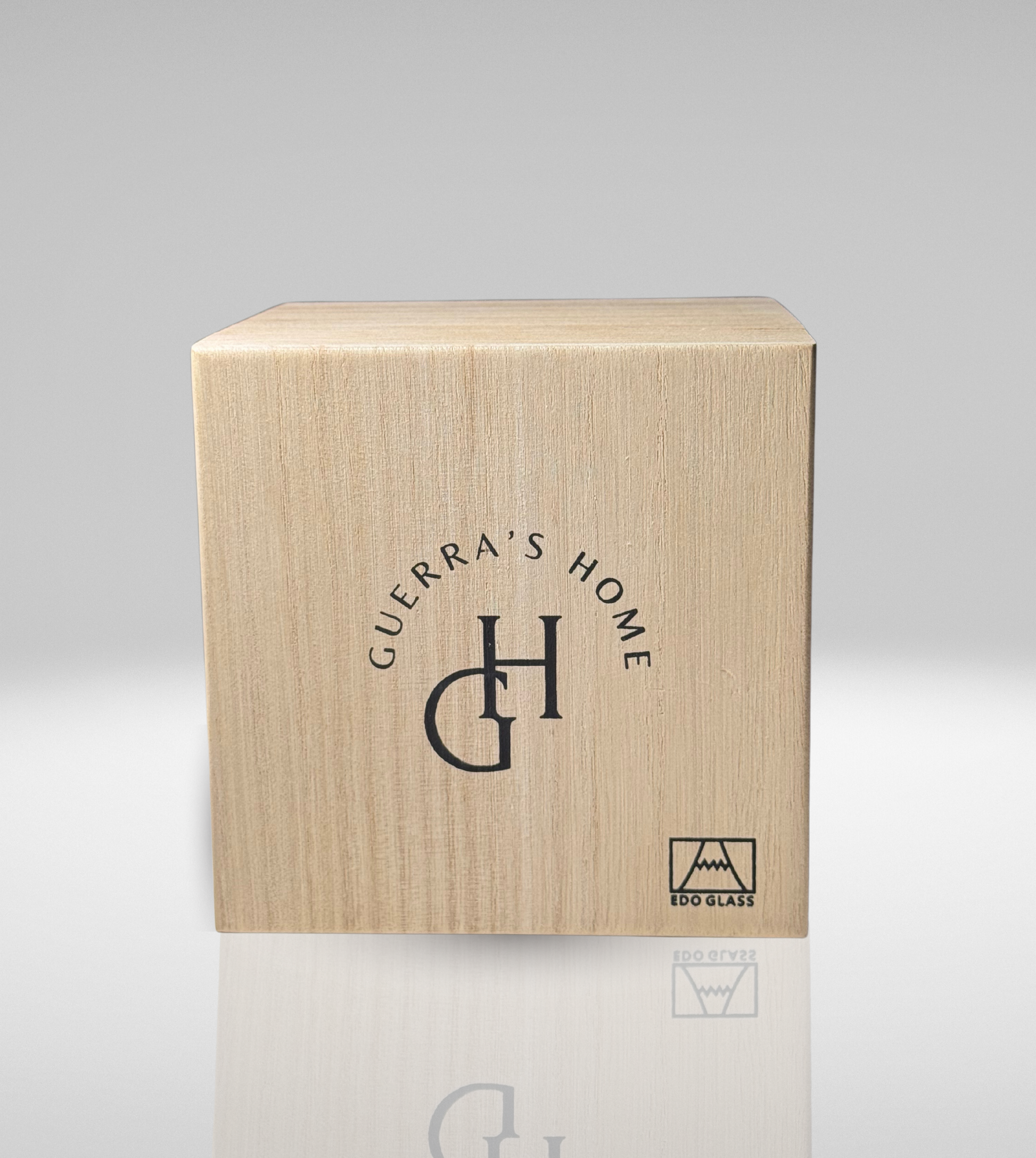 Bicchiere Edo Kiriko – ‘Monte Fuji’ – Scatola in legno GuerraHome
