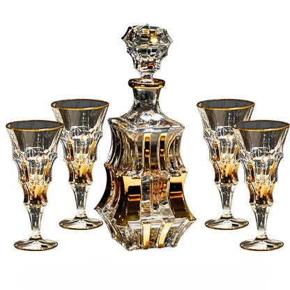 Set di Calici con Decanter 'Royal' in Cristallo Bohemia GuerraHome