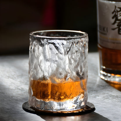Japanese EDO First Snow Old Fashioned Glass Whiskey Cup Wood Gift Box Whisky Thick Crystal Hammer Heavy Wine Tumbler Beer Mug GuerraHome