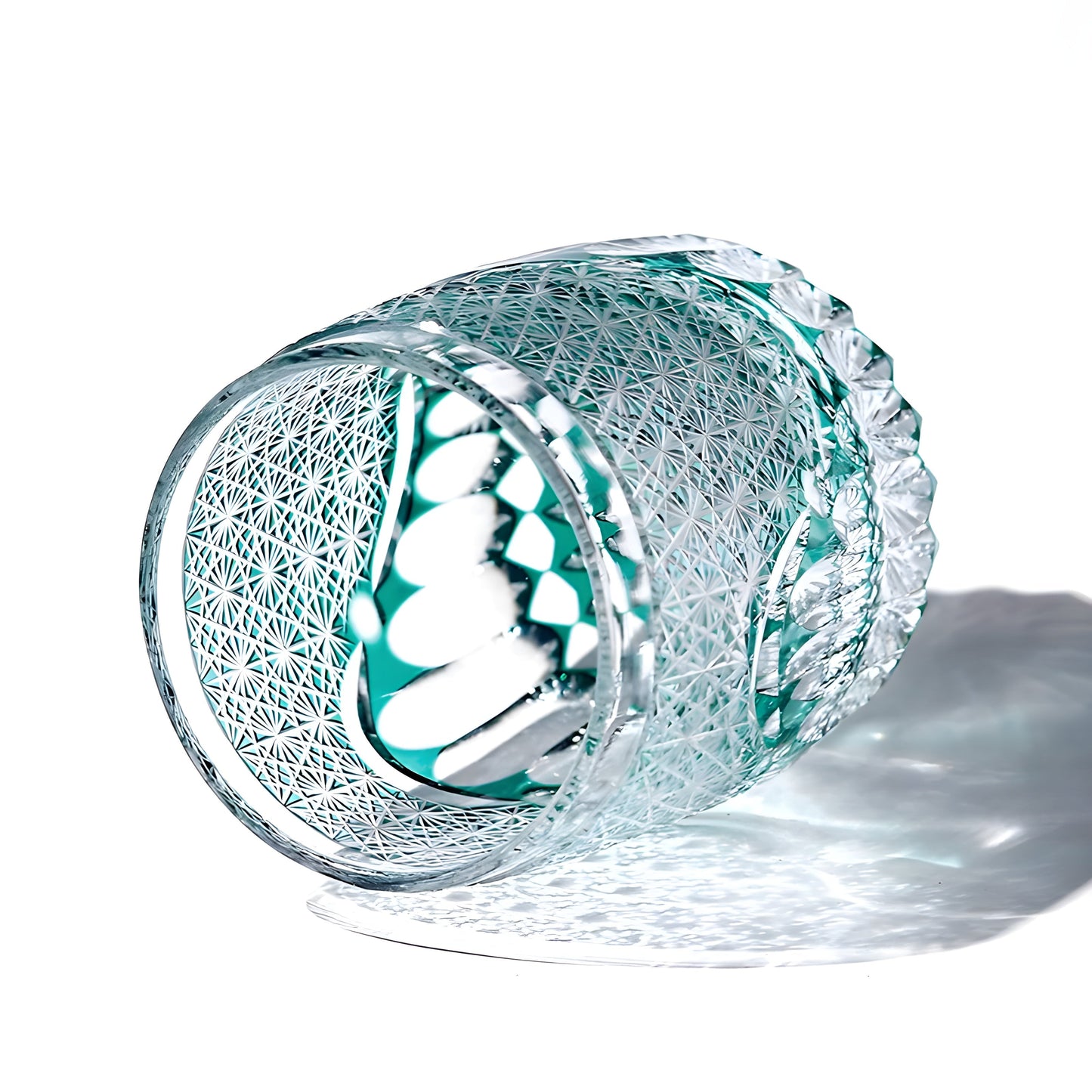 Bicchiere Edo Kiriko – ‘Onda di Fiori’ – Scatola in Legno GuerraHome