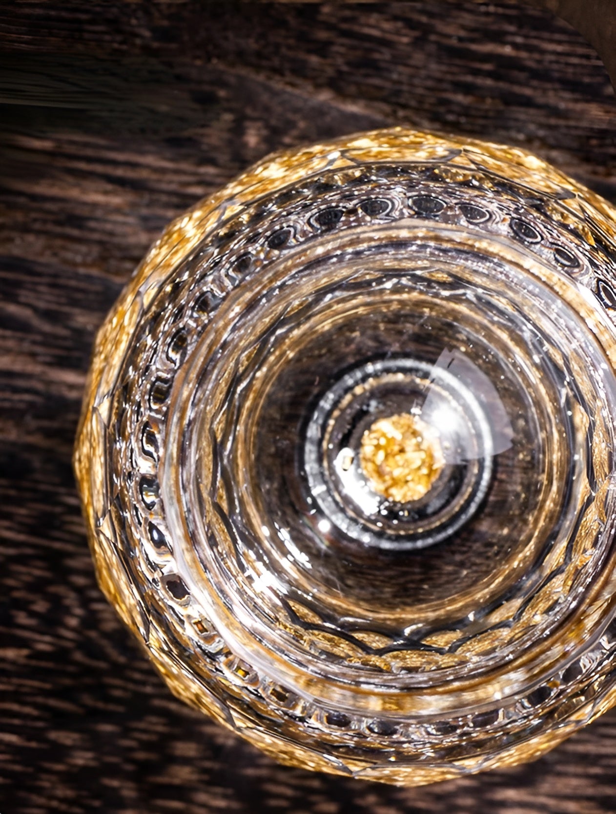 Bicchieri da Shot in Cristallo – Modello 'Diamante' (Versione Oro o Turchese) con Decanter