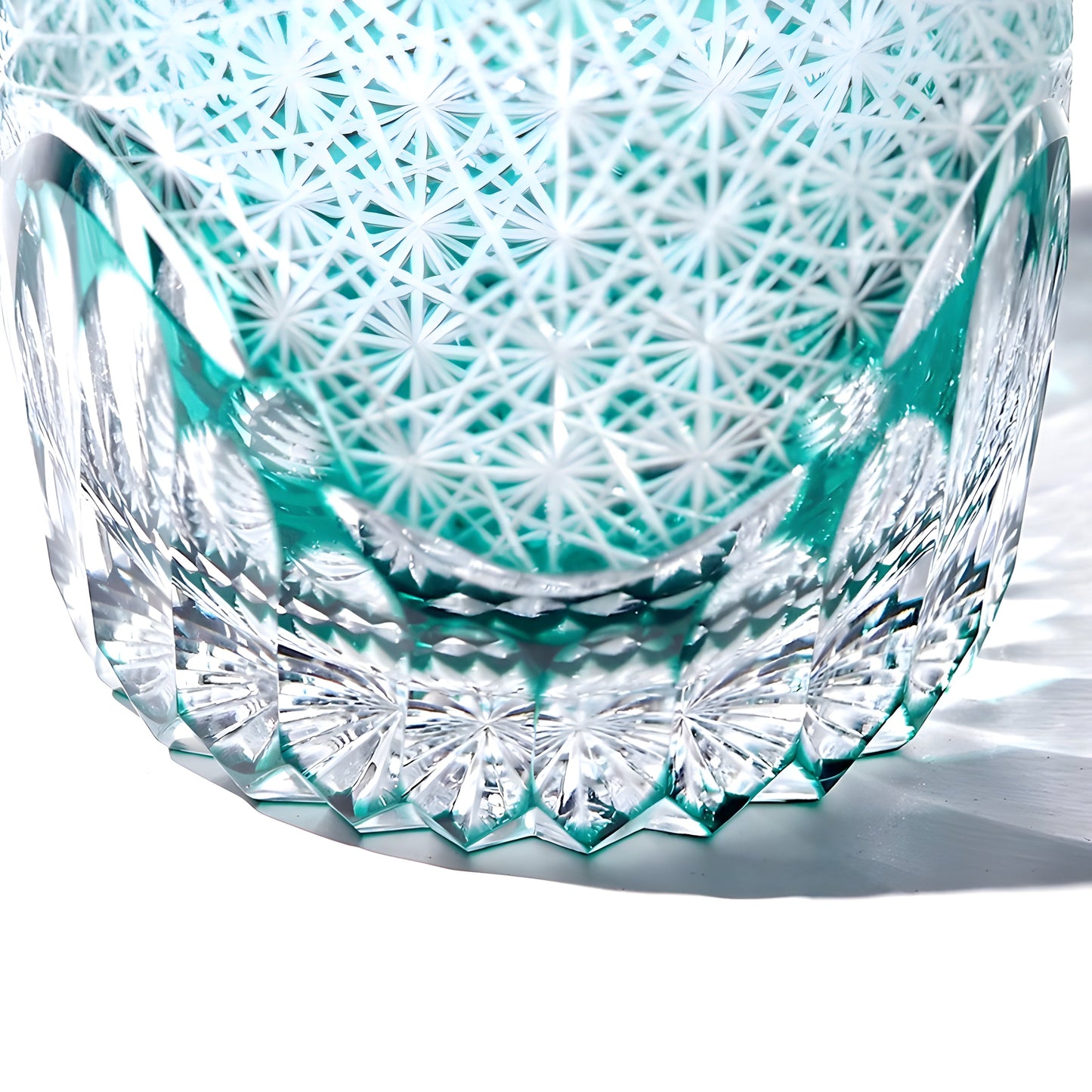 Bicchiere Edo Kiriko – ‘Onda di Fiori’ – Scatola in Legno GuerraHome