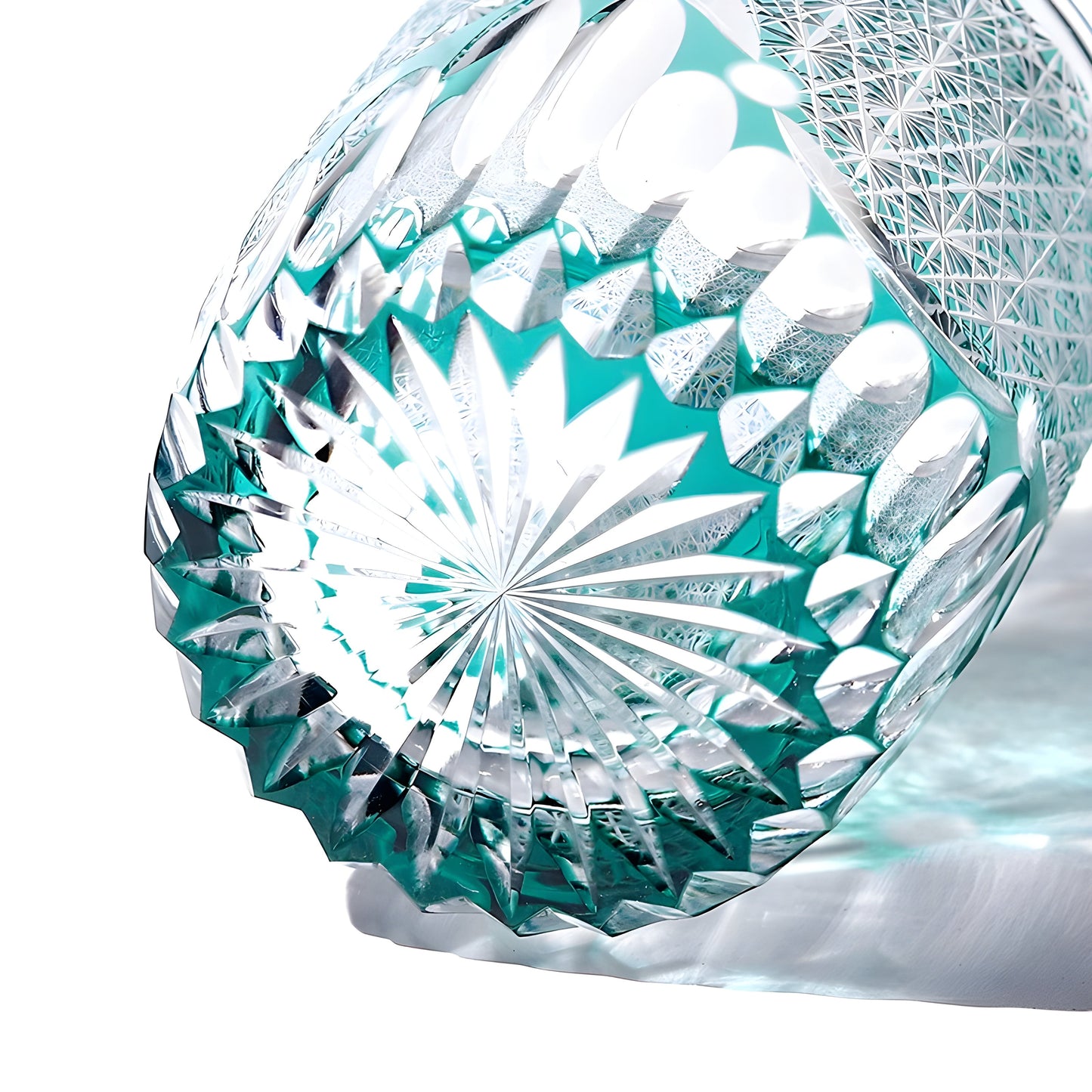 Bicchiere Edo Kiriko – ‘Onda di Fiori’ – Scatola in Legno GuerraHome