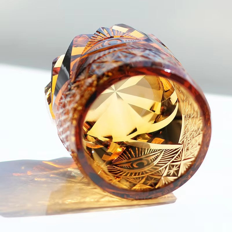 Bicchiere Edo Kiriko – Occhio Divino – Scatola in legno GuerraHome