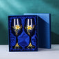 Enamel Goblet Crystal Glass Cup Home Use Set GuerraHome