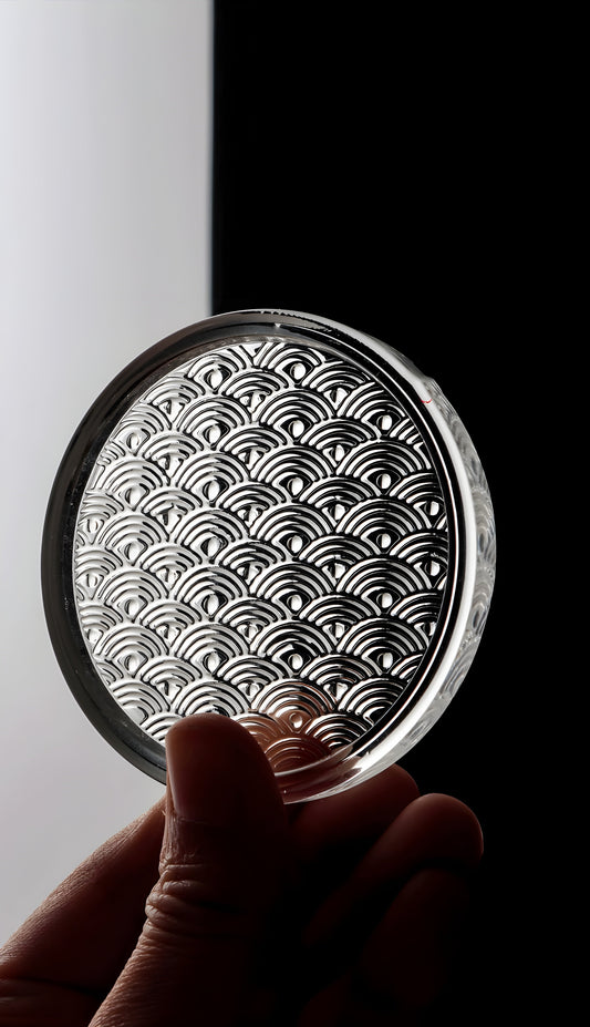 Sottobicchiere Giapponese – Rotondo Onda Marina – Vetro Resistente GuerraHome