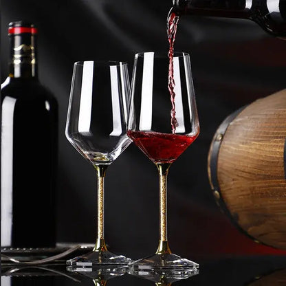 Set Di Calici con Decanter 'Elegant' Oro 24k