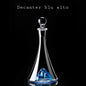 Set of Blue Glasses with Blue "Mountain" Decanter