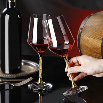 Set Di Calici con Decanter 'Elegant' Oro 24k